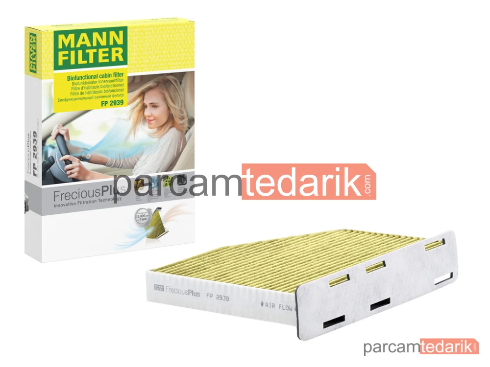 MANN FILTER FP2939 | Polen Filtresi — Karbonlu Audi A3 1.2 TSİ 10-12, 1.4 Tfsi 07-12, 1.6 03-12, 1.6 FSİ 03-07