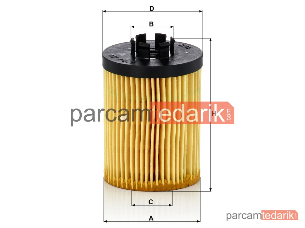 MANN FILTER HU712/8X | Yağ Filtresi — Opel Corsa C 1.0 00-09, 1.2 16V 00-03