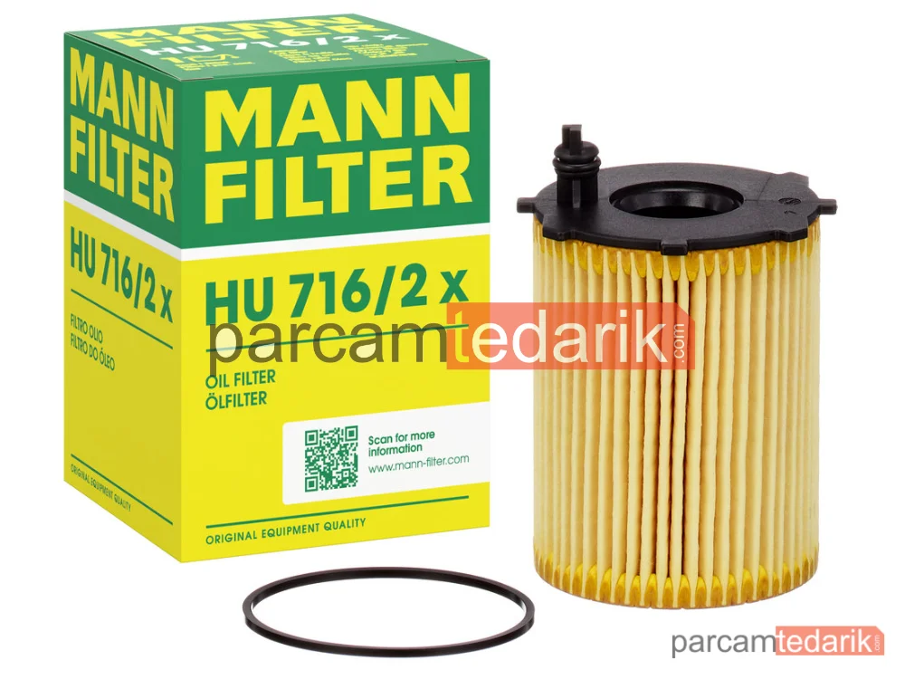 MANN FILTER HU716/2X | Yağ Filtresi — Ford Focus III 1.6 TDCI 11 =>, Focus III 1.5 TDCI 14 =>