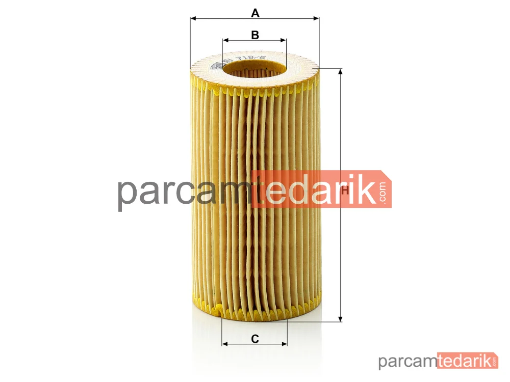 MANN FILTER HU718/6X | Yağ Filtresi — Honda Accord VII 2.2 İ-Ctdi 04-08