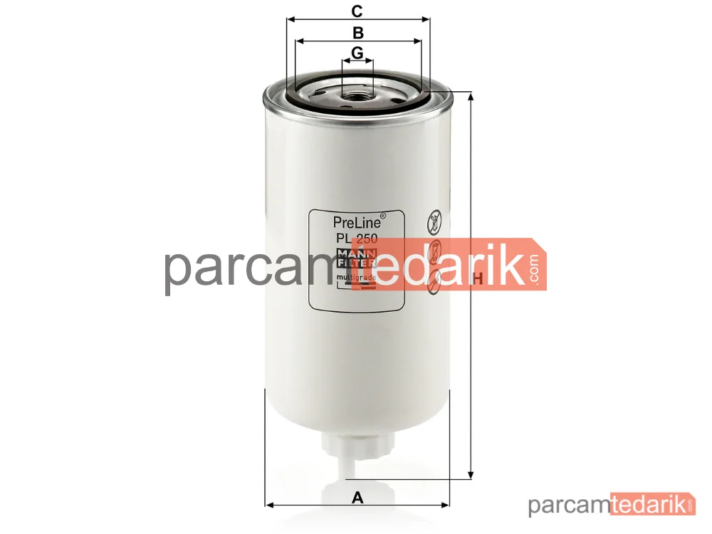 MANN FILTER PL250 | Endüstriyel Filtre