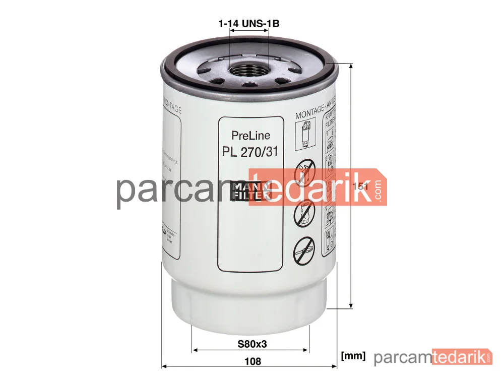 MANN FILTER PL270/31Z | Yakıt Filtresi
