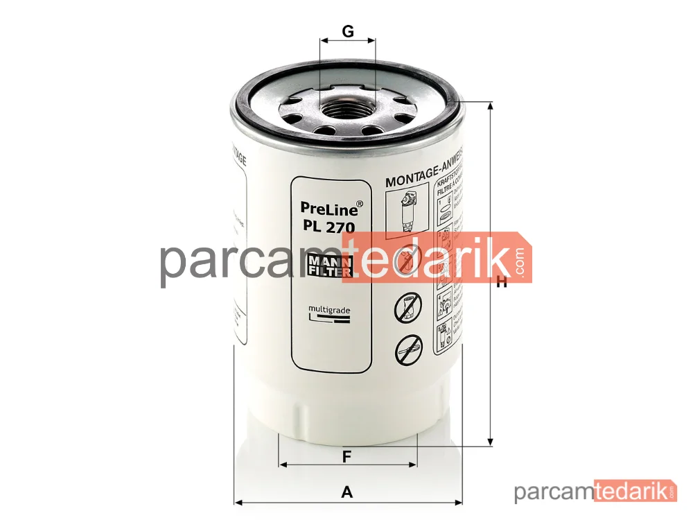 MANN FILTER PL270X | Yakıt Filtresi — Doosan