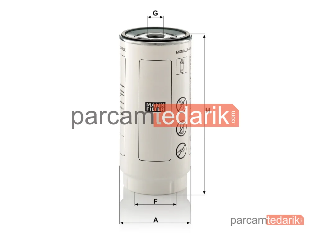 MANN FILTER PL420/7X | Yakıt Filtresi — Mercedes-Benz Actros MP4/MP5 11=>Sisu Polar 11=>, Setra 400 Serisi 16=>