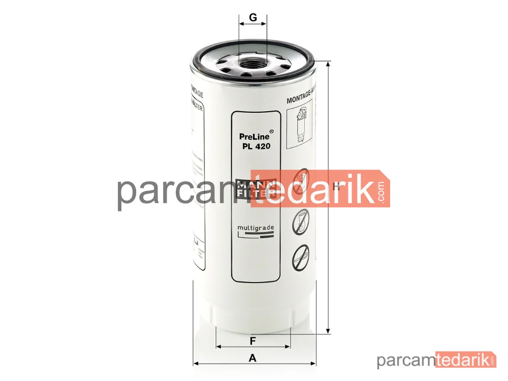 MANN FILTER PL420X | Yakıt Filtresi — DAF 95 XF 97-02, CF 75 01-13,CF 85 01-13