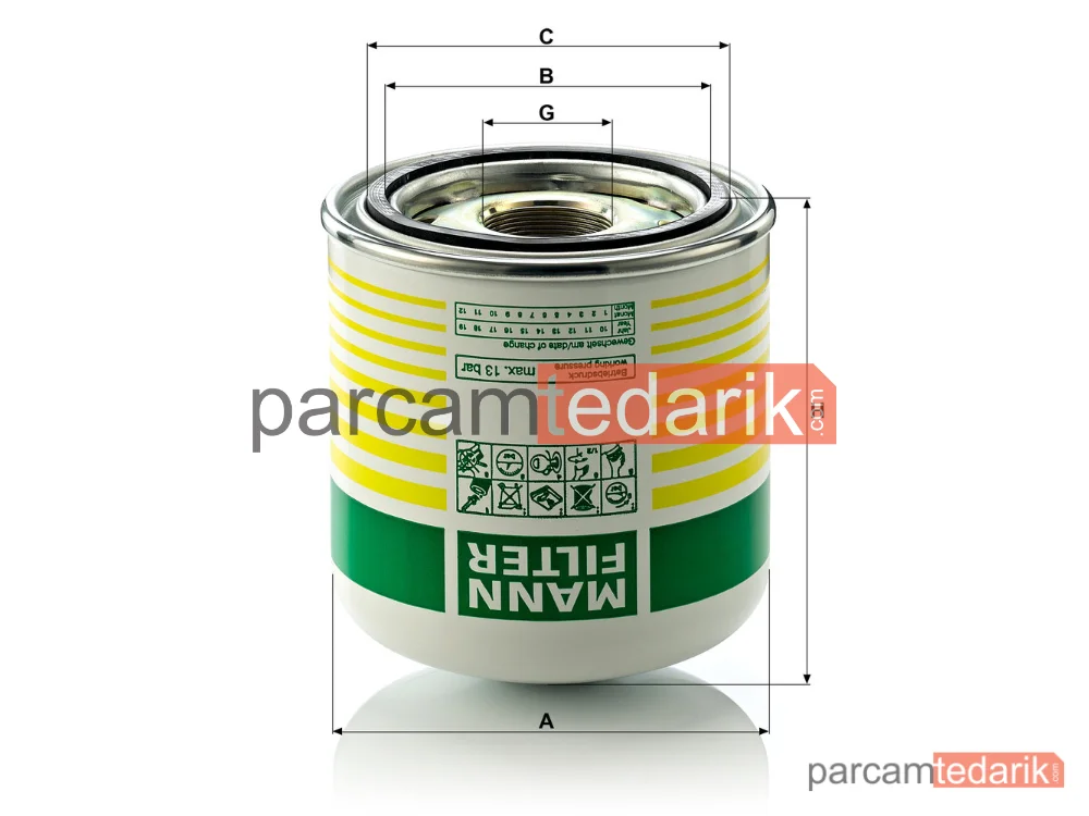 MANN FILTER TB1364X | Hava Kurutucu DAF CF 14=>, LF 13=>, XF 95 02-06, CF 75 01-13, CF 85 01-13