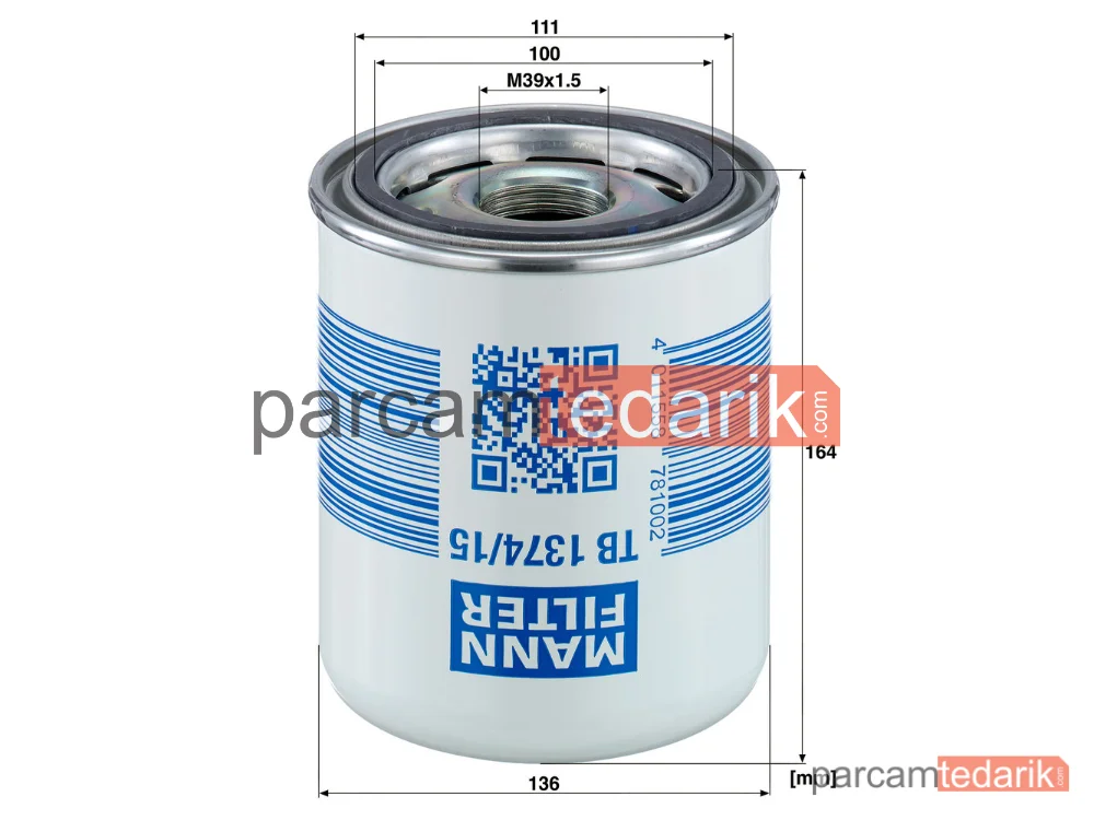 MANN FILTER TB1374/15X | Hava Kurutucu Filtre