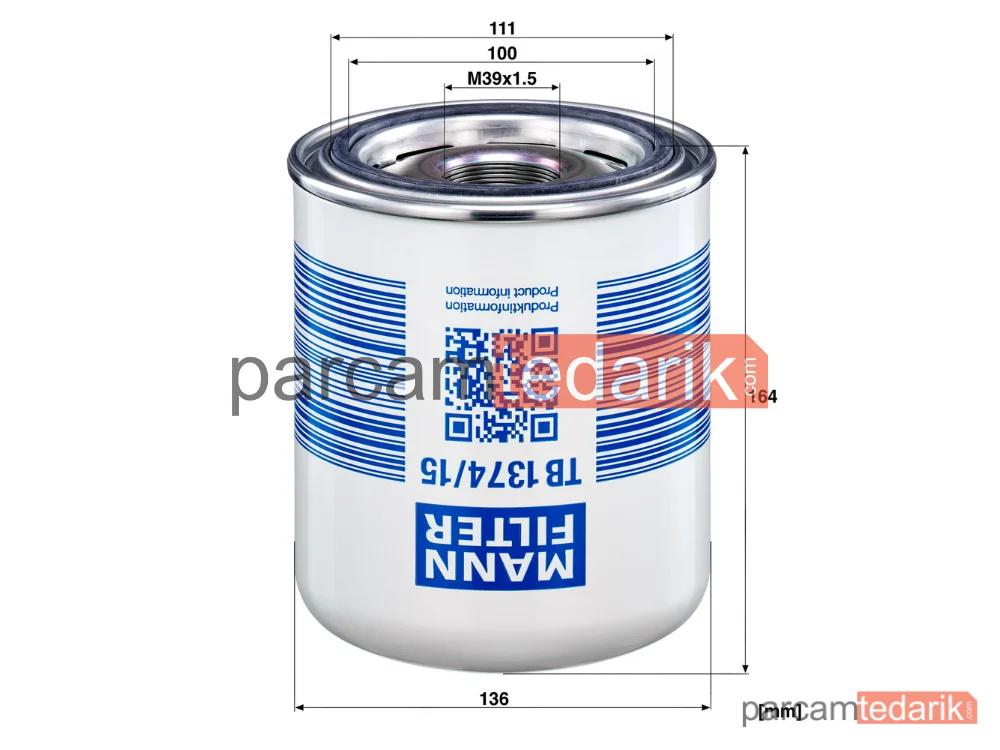 MANN FILTER TB1374/15X | Hava Kurutucu Filtre