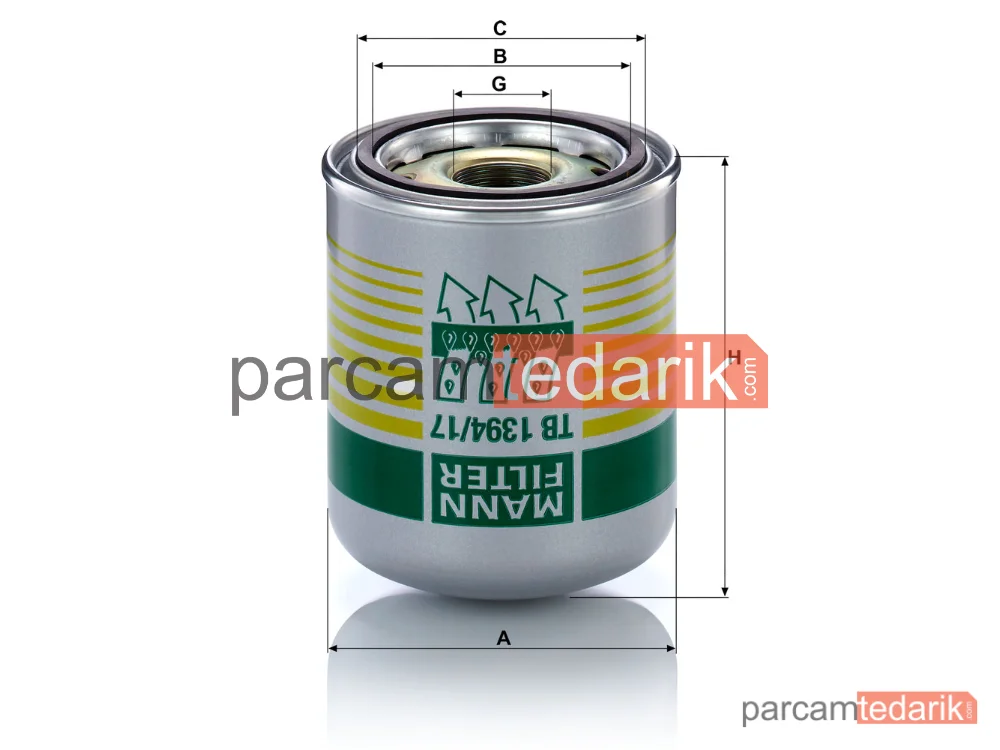 MANN FILTER TB1394/17X | Hava Kurutucu Kartuşu (Renault Kerax Magnum AE DX)