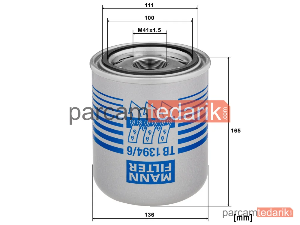 MANN FILTER TB1394/6X | Hava Kurutucu DAF CF 13=>, LF 13=>, XF 12=>