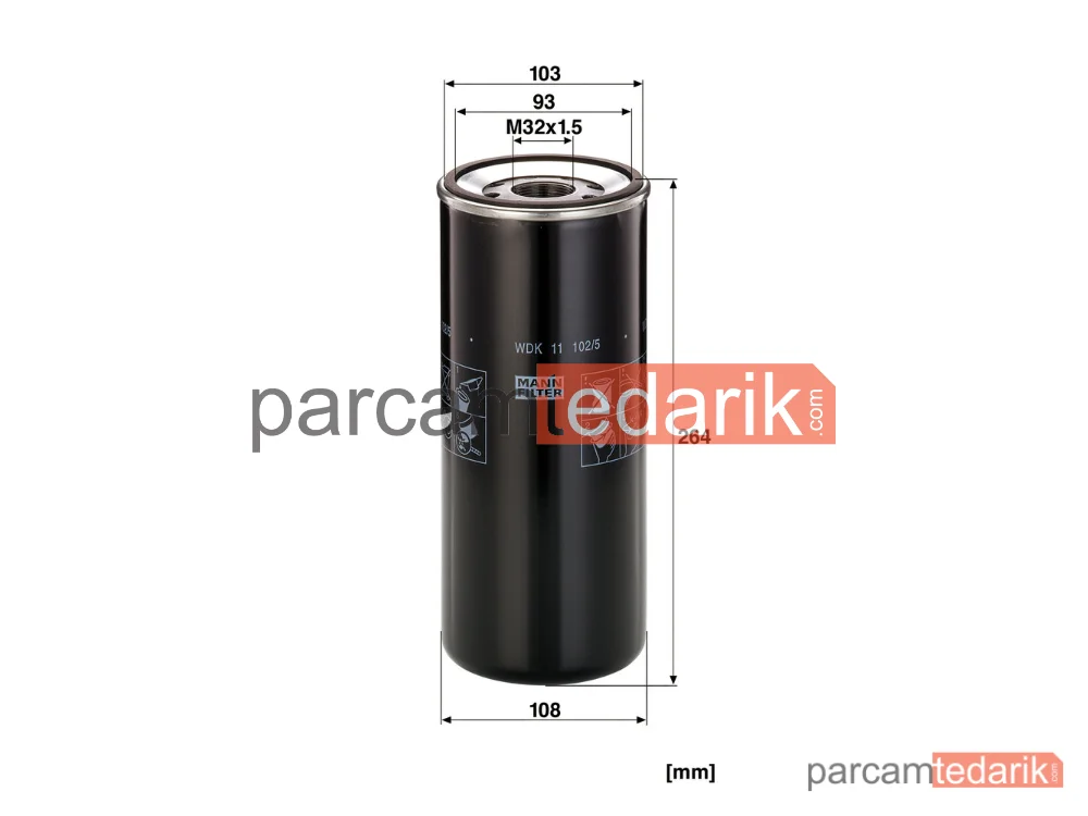 MANN FILTER WDK11102/5 | Endüstriyel Filtre