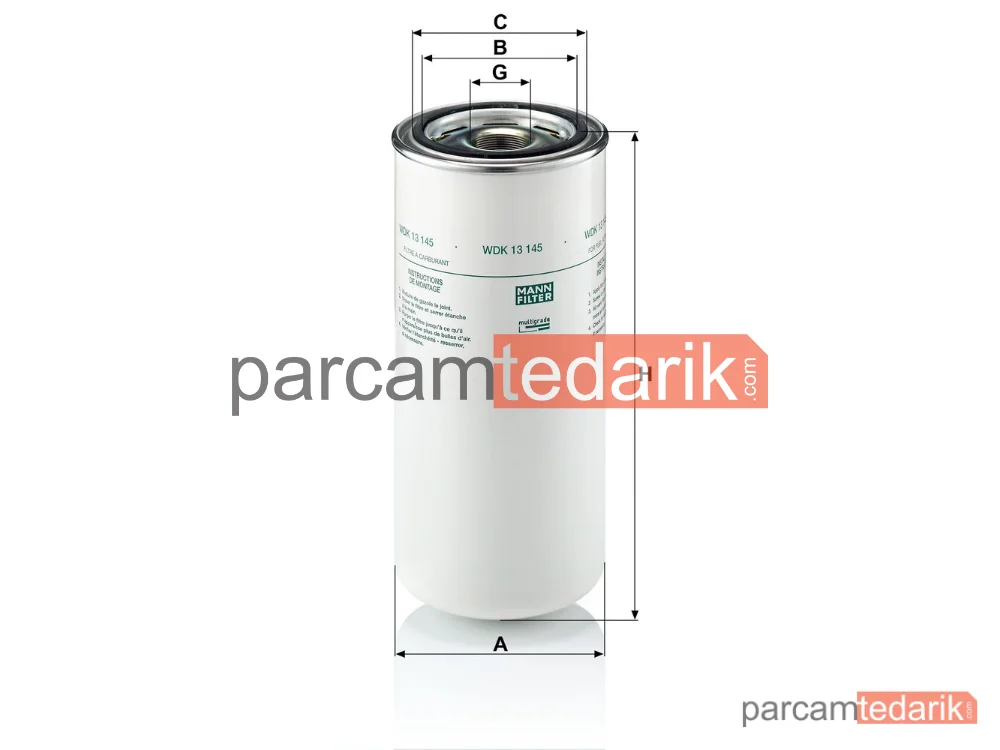 MANN FILTER WDK13145 | Yakıt Filtresi — MTU