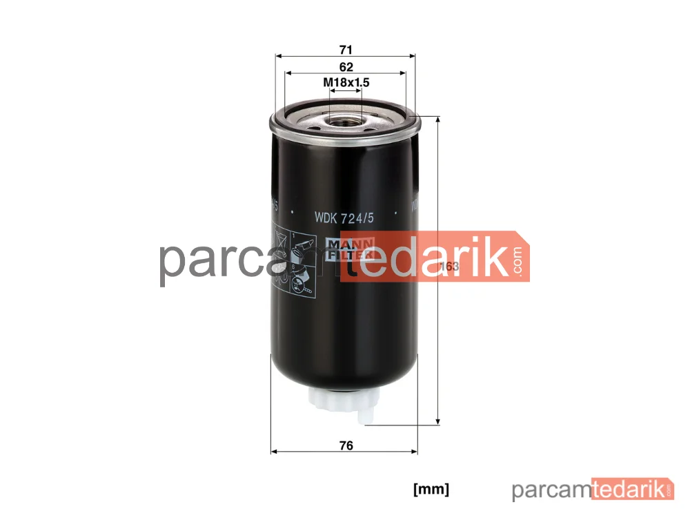 MANN FILTER WDK724/5 | Endüstriyel Filtre
