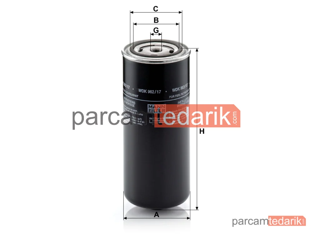 MANN FILTER WDK962/17 | Yakıt Filtresi