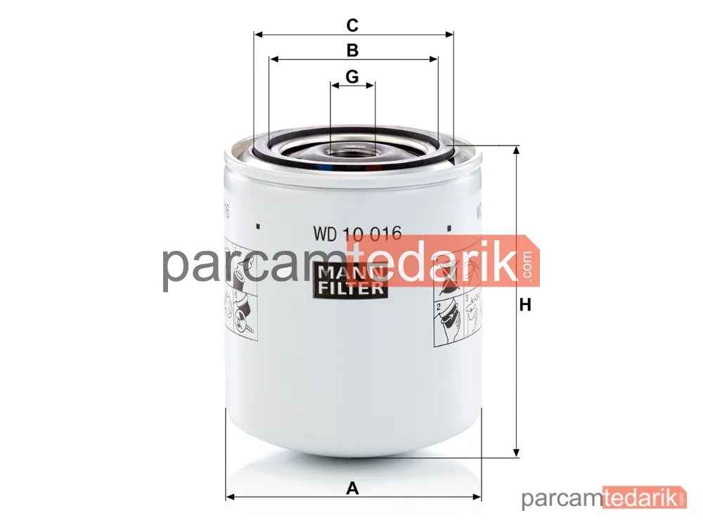 MANN FILTER WD10016 | Endüstriyel Filtre