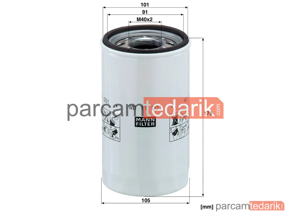 MANN FILTER WD11001 | Endüstriyel Filtre
