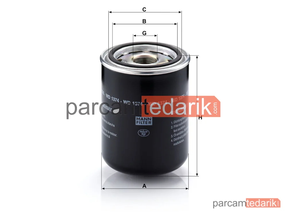 MANN FILTER WD1374 | Hidrolik Filtre MAN