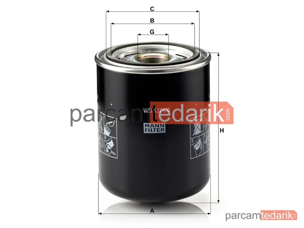 MANN FILTER WD1374/6 | Endüstriyel Filtre