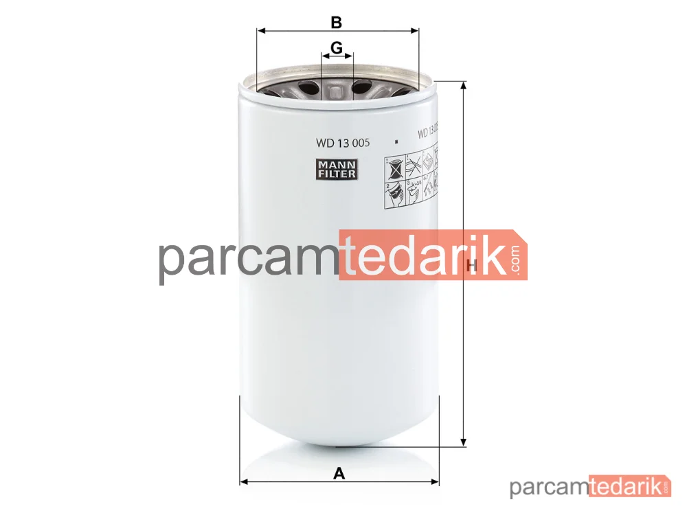 MANN FILTER WD13005X | Endüstriyel Filtre