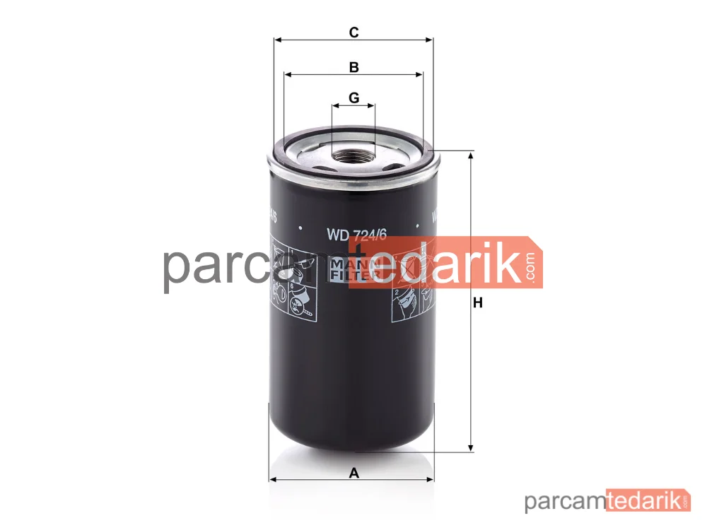 MANN FILTER WD724/6 | Hidrolik Filtre Mercedes-Benz Unimog 13=>