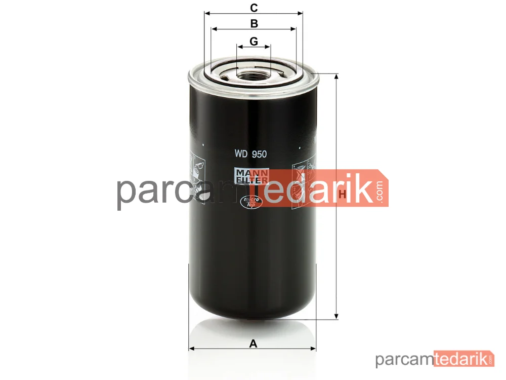 MANN FILTER WD950 | Hidrolik Filtre Case IH