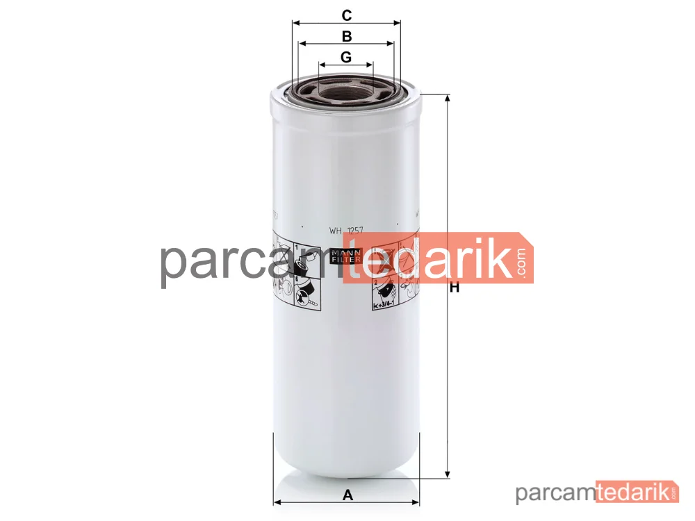 MANN FILTER WH1257 | Endüstriyel Filtre