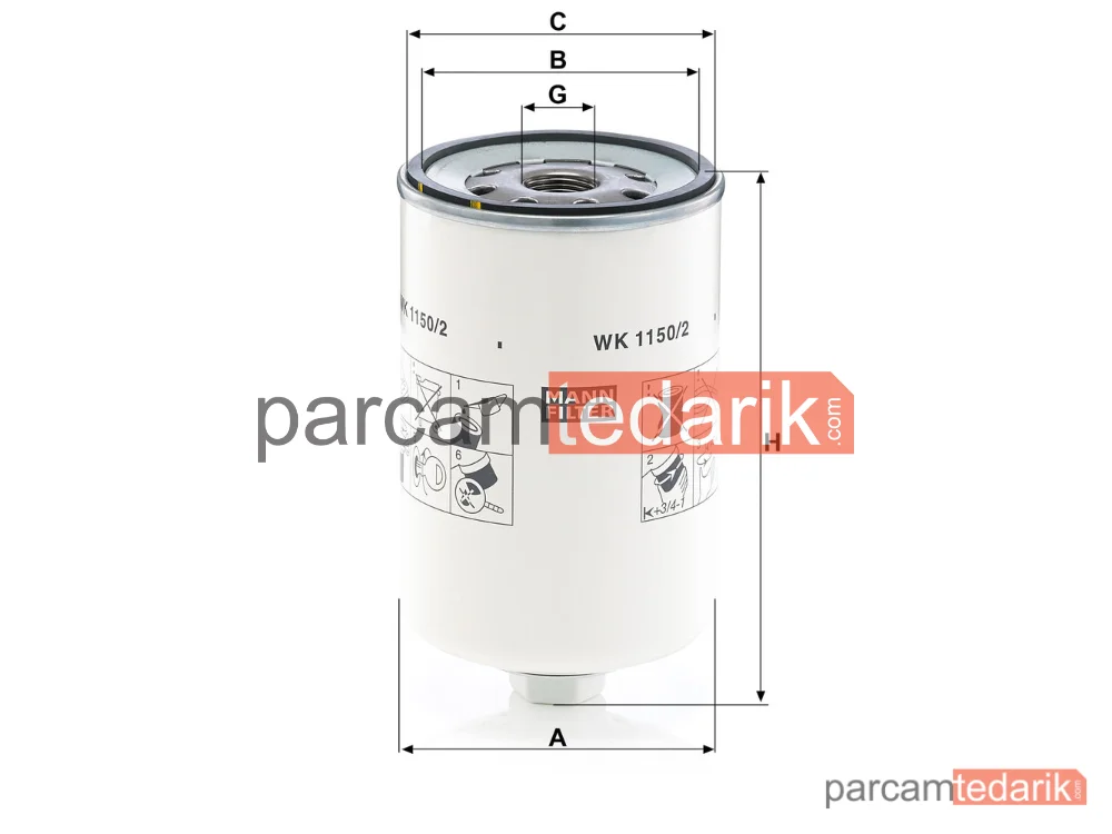 MANN FILTER WK1150/2 | Endüstriyel Filtre
