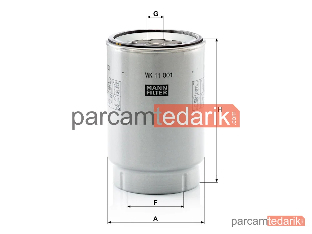 MANN FILTER WK11001X | Yakıt Filtresi — Volvo FH 05=>, Renault Trucks Premium 2 05=>