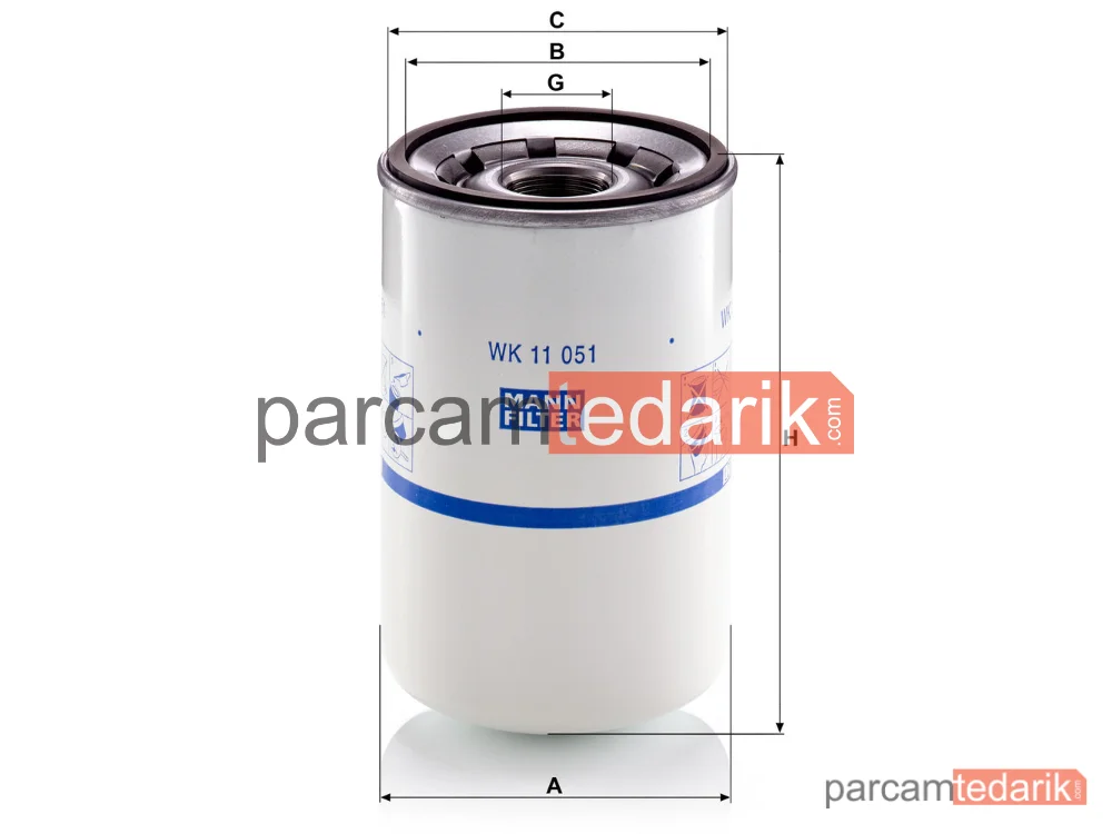 MANN FILTER WK11051 | Yakıt Filtresi — Volvo FH II 12=>, FH 16 II 12=>, FM 12=>, FMX 10=>, FMX II 12=>