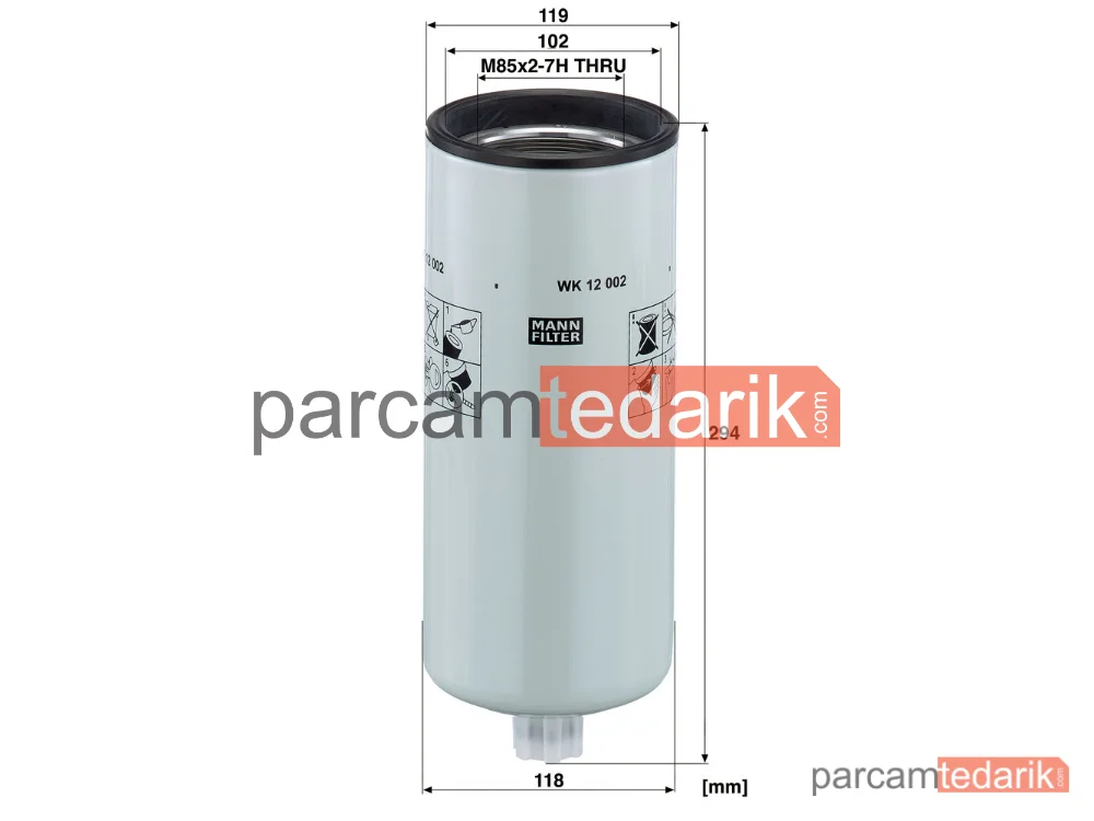 MANN FILTER WK12002 | Endüstriyel Filtre
