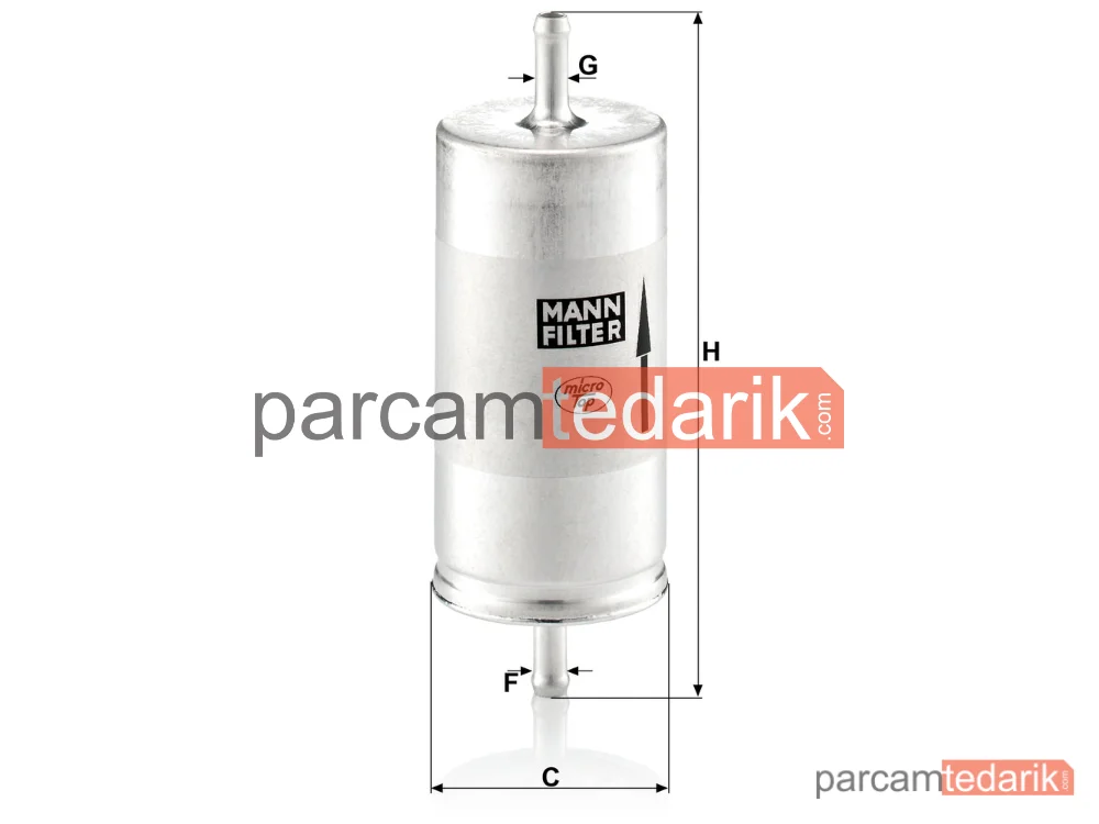 MANN FILTER WK413 | Yakıt Filtresi — Fiat Panda 1.1 00-04, 1.1 4X4 00-04