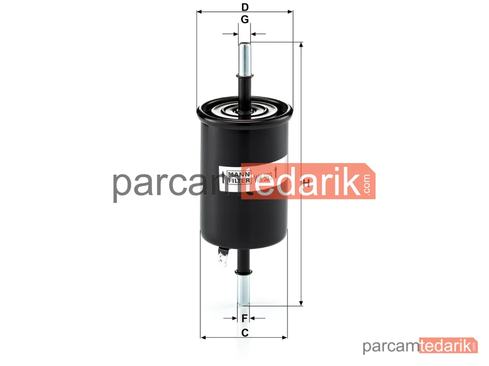 MANN FILTER WK55/3 | Yakıt Filtresi — Chevrolet Epica 2.0-2.5 06-11, Evanda 2.0 05=>