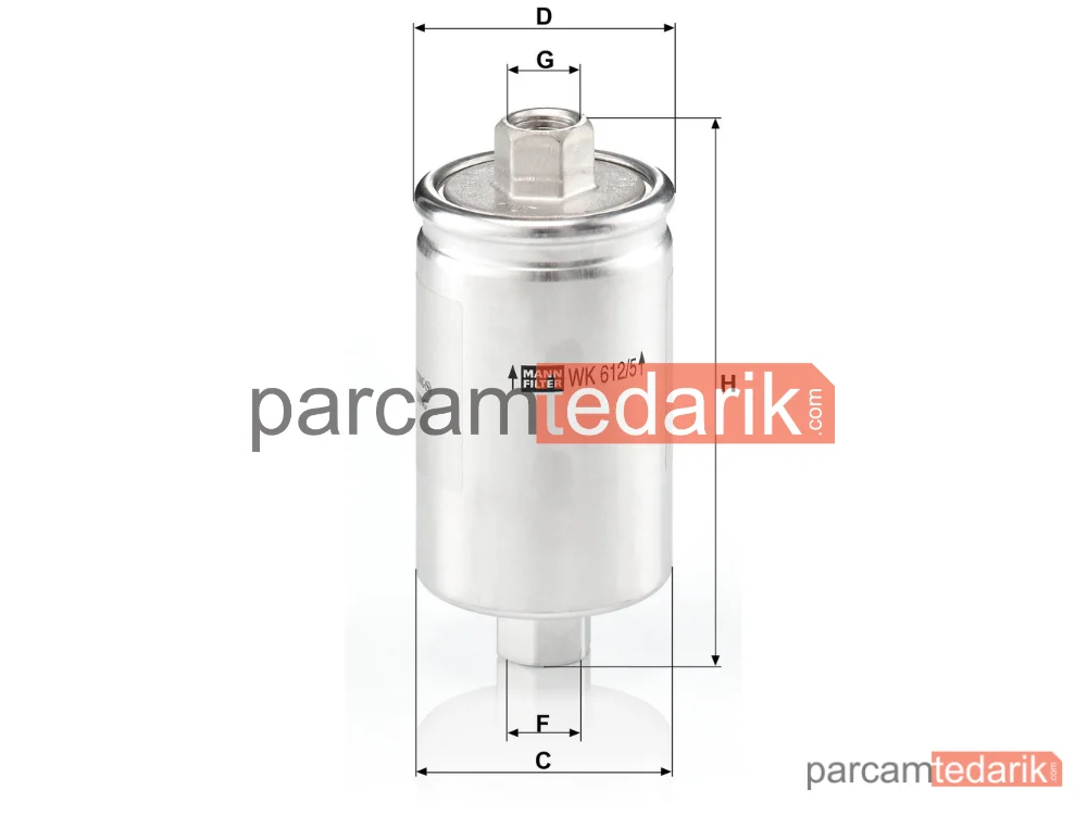 MANN FILTER WK612/5 | Yakıt Filtresi — Lada Samara 1300 91-99