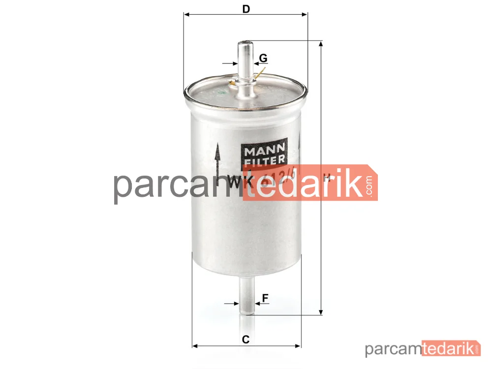 MANN FILTER WK612/6 | Yakıt Filtresi — Smart Cabrio 0.8 CDİ 01-04, City Coupe 0.8 CDİ 99-04