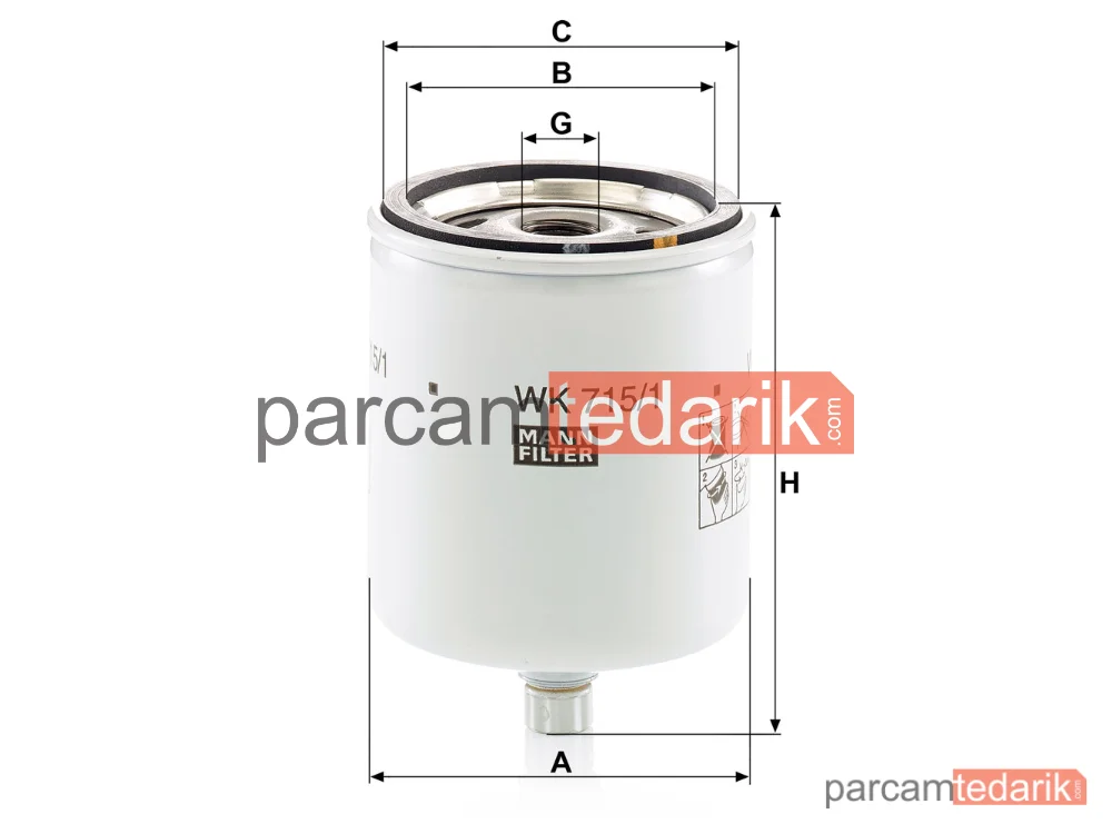MANN FILTER WK715/1X | Endüstriyel Filtre