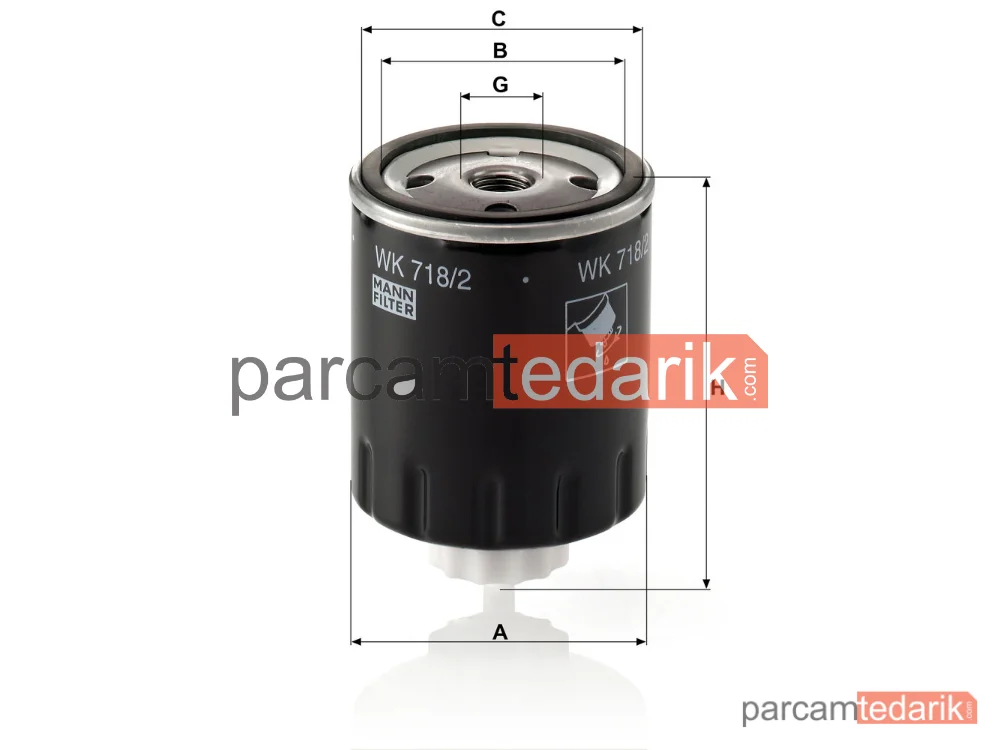 MANN FILTER WK718/2 | Yakıt Filtresi — Renault Espace III . 16V TD 96-00
