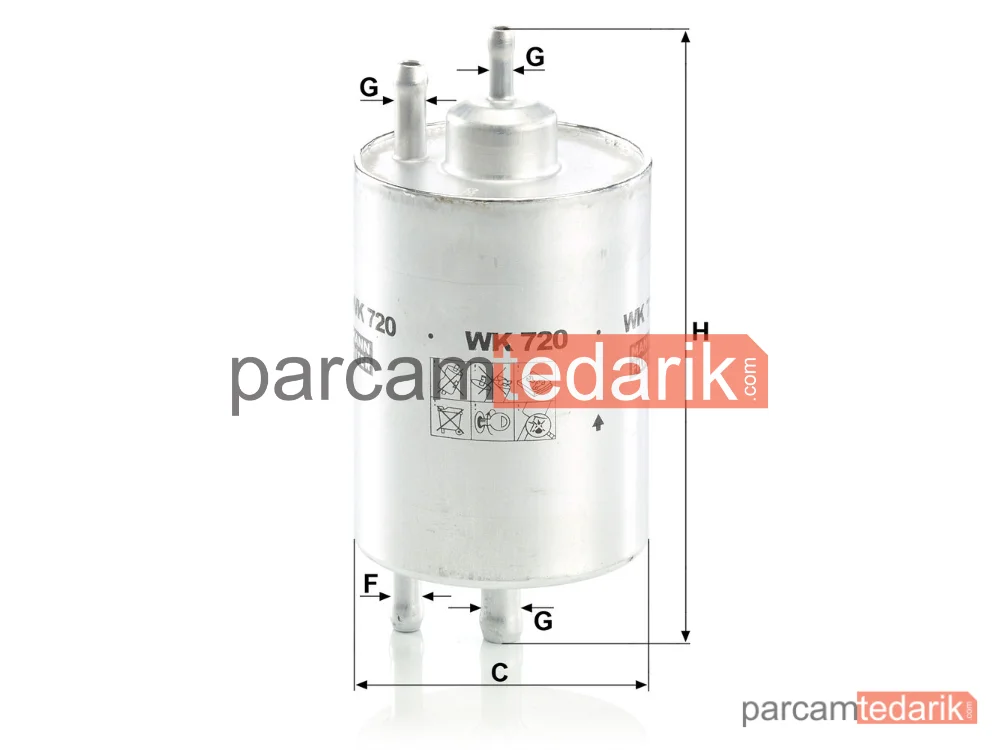 MANN FILTER WK720 | Yakıt Filtresi — Mercedes-Benz SL R230 01-12