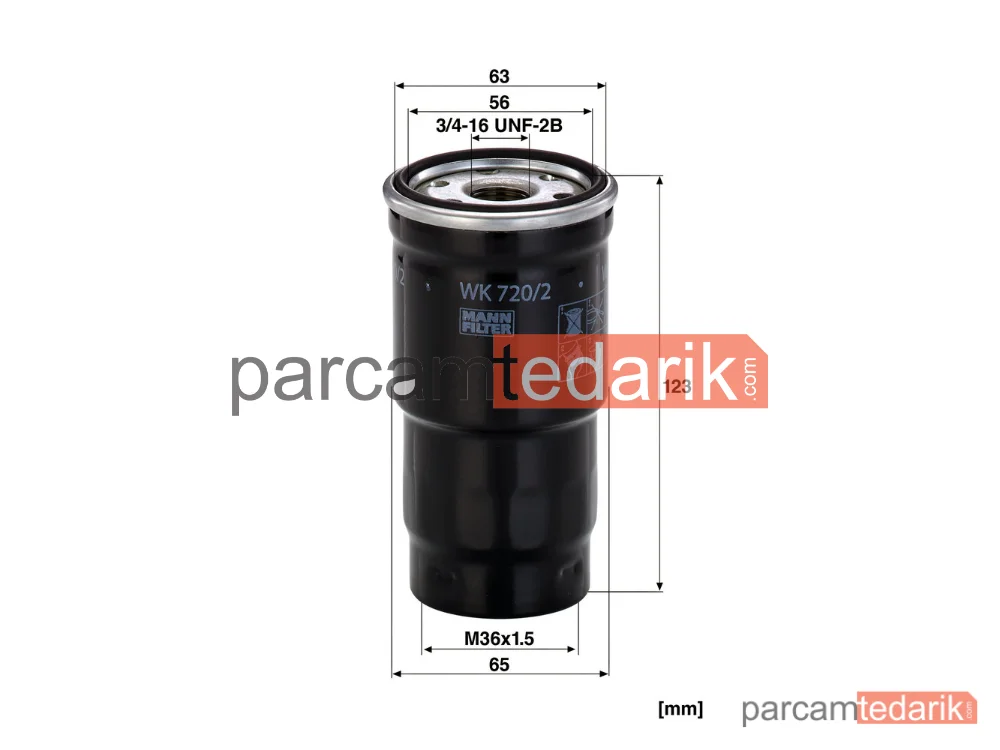 MANN FILTER WK720/2X | Yakıt Filtresi — Toyota Corolla IX Verso 2.0 D-4D 02-04