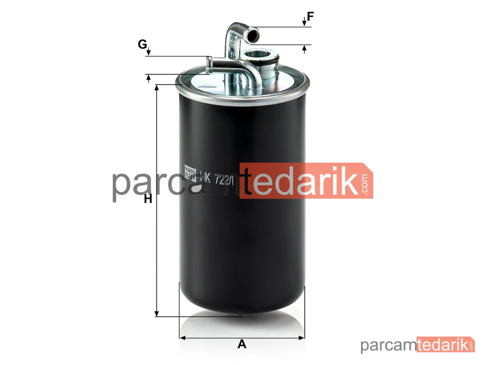MANN FILTER WK722/1 | Yakıt Filtresi — Jeep Compass 2.0 CRD 06=>, Patriot 2.0 CRD 4X4 07-17