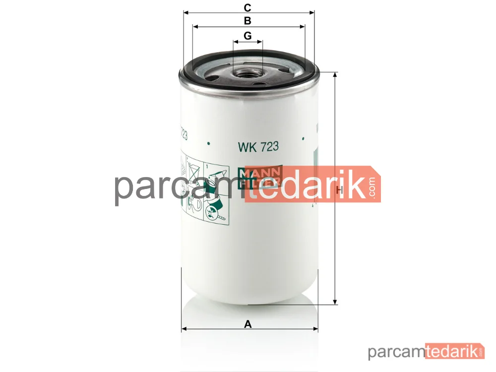 MANN FILTER WK723 | Yakıt Filtresi — Gaz Gazelle 2.1 TD 03-13