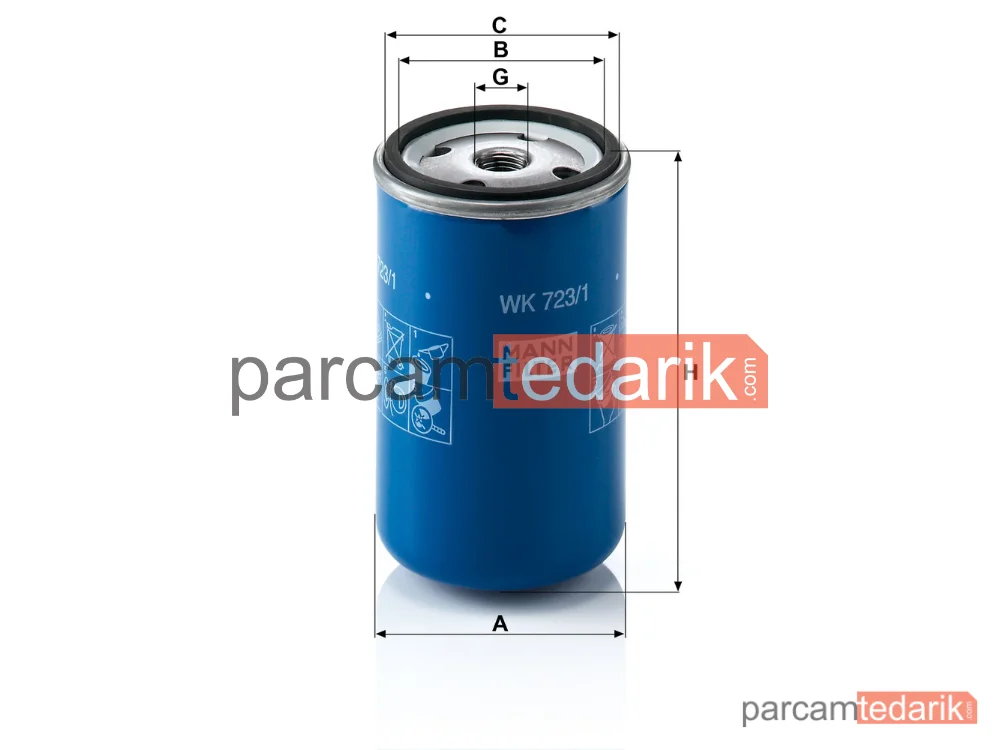 MANN FILTER WK723/1 | Yakıt Filtresi — Scania 3 Serisi 91-96, 2 Serisi 85-88