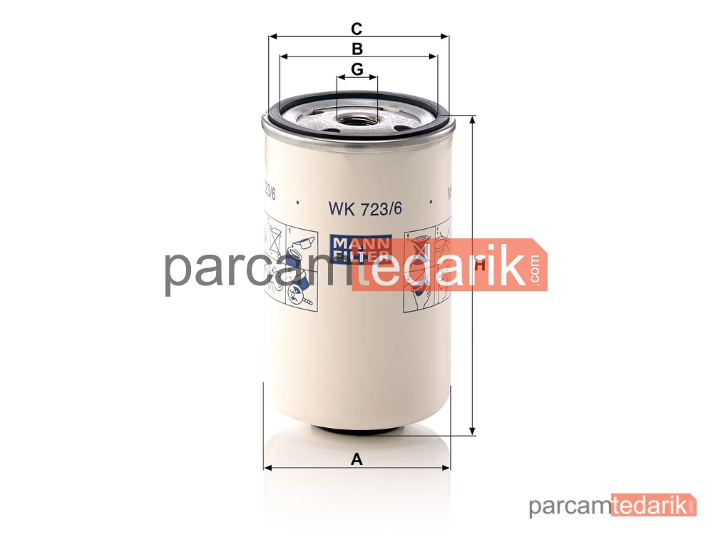 MANN FILTER WK723/6 | Yakıt Filtresi