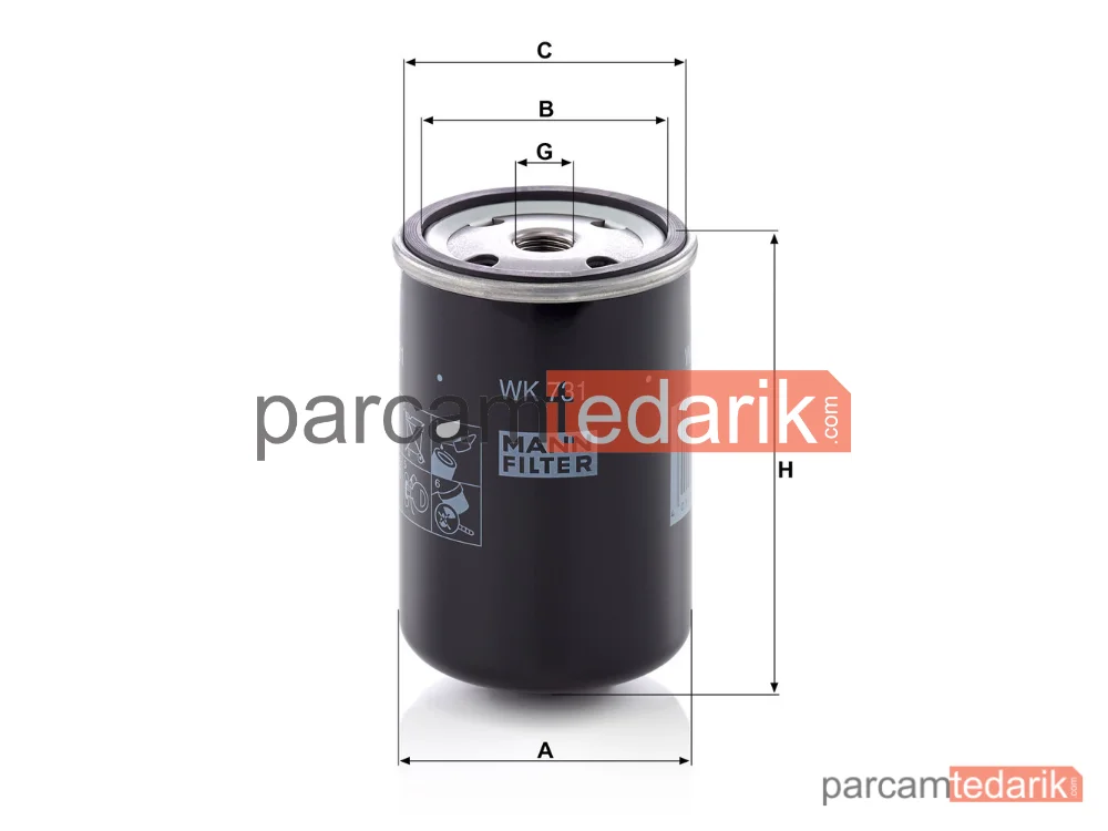 MANN FILTER WK731 | Yakıt Filtresi — Iveco Eurotech MT 92-98