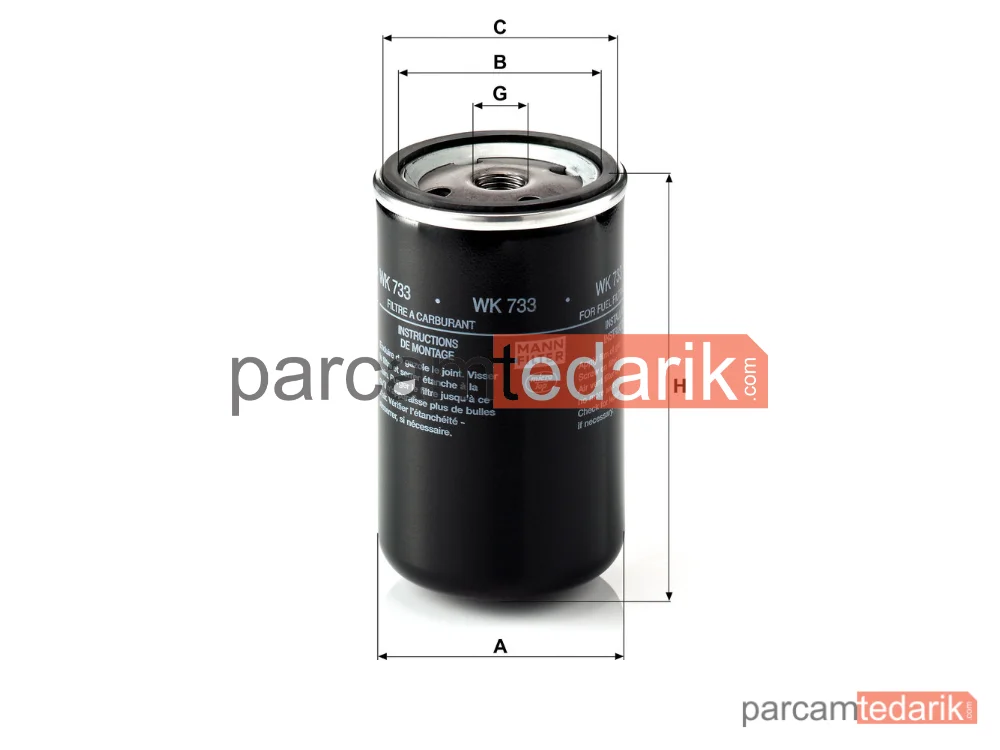 MANN FILTER WK733 | Yakıt Filtresi — Talbot