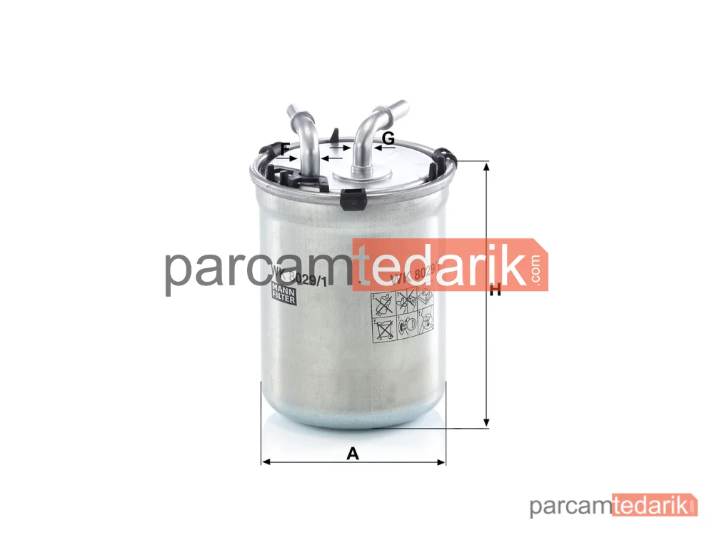 MANN FILTER WK8029/1 | Yakıt Filtresi — Volkswagen Polo .2 TDİ 09=>, .4 TDİ 14=>, Audi A1 2.0 TDİ 11-15