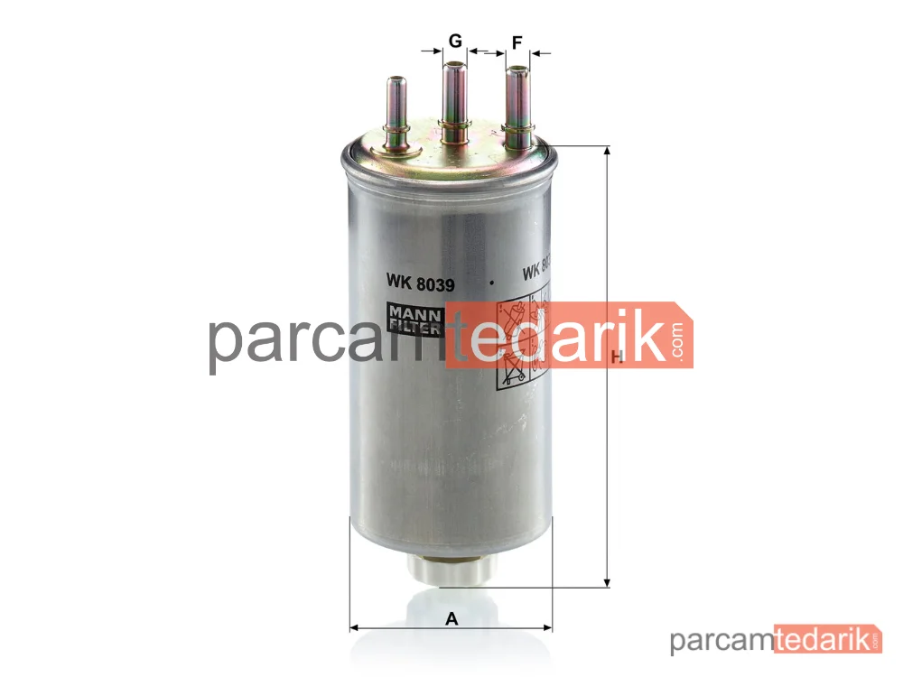 MANN FILTER WK8039 | Yakıt Filtresi — Renault Laguna I 1.5 DCİ 07=>, Dacia Duster 1.5 DCİ 10-18