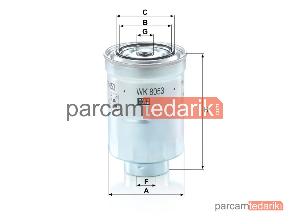 MANN FILTER WK8053Z | Yakıt Filtresi — Mitsubishi L 200 2.5 DİD 05-15