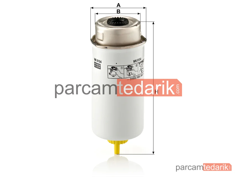MANN FILTER WK8154 | Yakıt Filtresi — Ford Transit 2.4 Tdci 04-06
