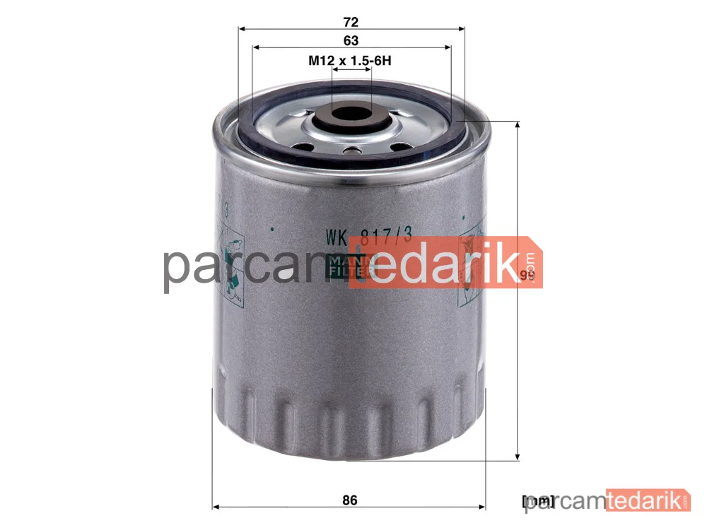 MANN FILTER WK817/3X | Yakıt Filtresi — Mercedes-Benz Sprinter 2-T 901/902 95-00