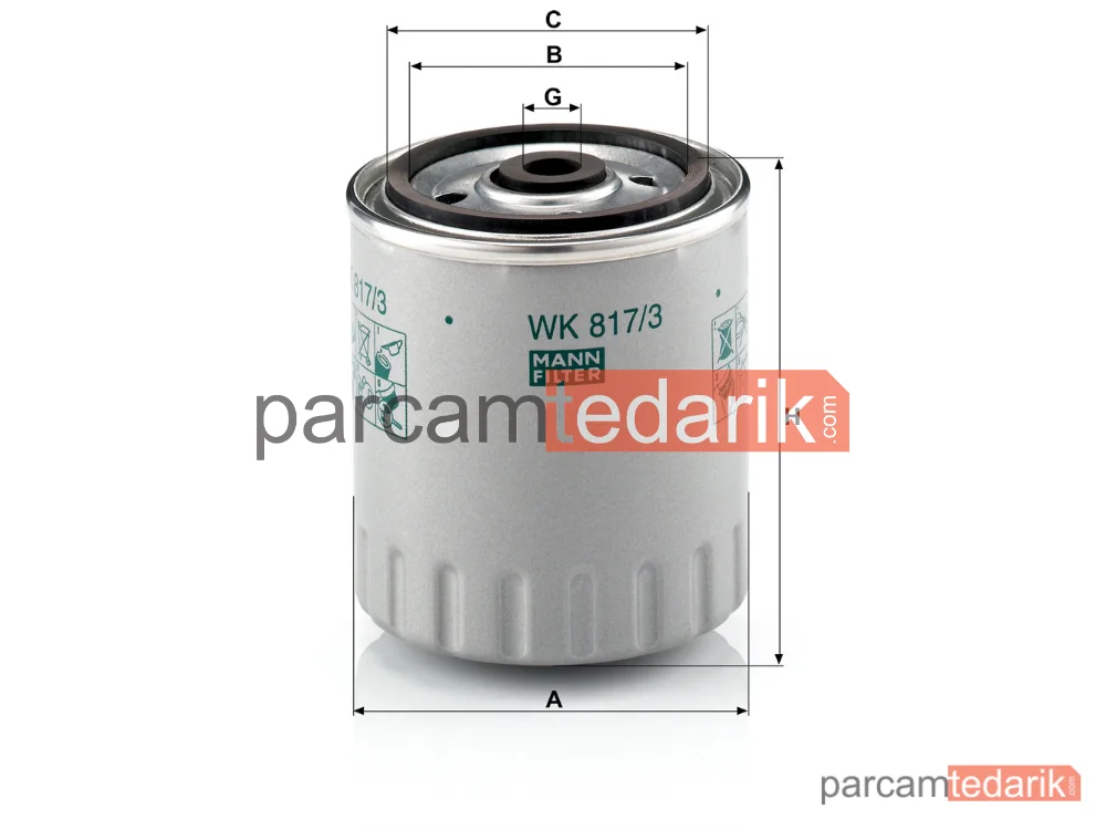 MANN FILTER WK817/3X | Yakıt Filtresi — Mercedes-Benz Sprinter 2-T 901/902 95-00